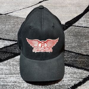 VINTAGE AEROSMITH EMBROIDERED FLEXFIT CAP HAT S/M